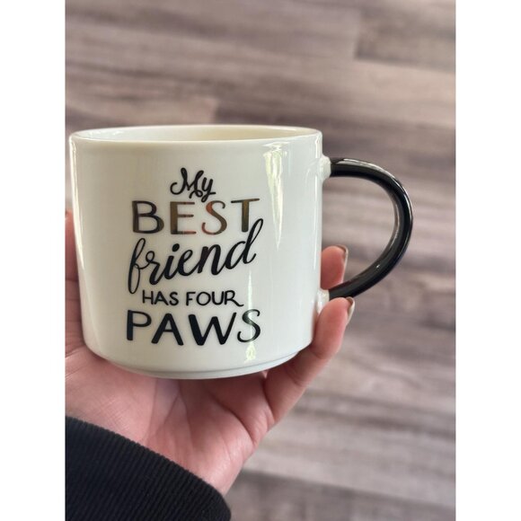 Threshold Coffee Mug My Best Friend Has Four Paws 14 oz Animals Lover Cup - Picture 5 of 5